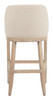 Calmo Beige Ash Wood and Polyester Barstool