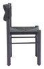 Iska Black (Set of 2) Aluminum Dining Chair for Outdoor Use