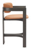Shaili Brown Fir Wood and Polyurethane Counter Stool