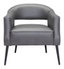 Berkeley Vintage Gray Steel and Polyester Accent Chair