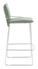 Pola Green Steel and Polyester Barstool