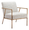 Norrebro Beige Frost Steel and Polyester Accent Chair