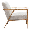 Norrebro Beige Frost Steel and Polyester Accent Chair