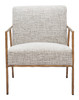Norrebro Beige Frost Steel and Polyester Accent Chair