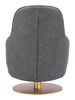 Withby Gray Steel and Polyurethane Swivel Accent Chair
