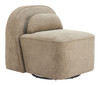 Kakao Olive Brown Steel and Polyester Swivel Chair