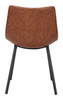 Daniel Vintage Brown (Set of 2) Steel and Polyurethane Dining Chair