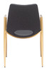 Desi Black & Gold (Set of 2) Steel and Polyurethane Dining Chair