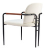 Sibu Cream Steel and Polyester Dining Chair