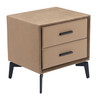 Montana Brown Steel and Polyester Rectangular Side Table