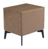 Montana Brown Steel and Polyester Rectangular Side Table