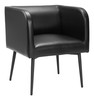 Horbat Black Steel and Polyurethane Dining Chair