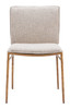 Nordvest Beige & Gold Steel and Polyester Dining Chair