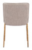 Nordvest Beige & Gold Steel and Polyester Dining Chair