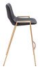 Desi Black & Gold (Set of 2) Steel and Polyurethane Counter Stool