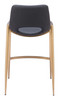 Desi Black & Gold (Set of 2) Steel and Polyurethane Counter Stool