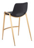 Desi Black & Gold (Set of 2) Steel and Polyurethane Counter Stool