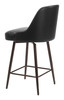 Keppel Black & Bronze Steel and Polyurethane Swivel Counter Stool