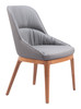 Ayr Slate Gray (Set of 2) Ash Wood and Steel Dining Chair