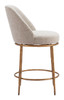 Nordhavn Beige & Gold Steel and Polyester Swivel Counter Stool