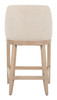 Calmo Beige Ash Wood and Polyester Counter Stool