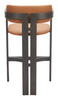 Shaili Brown Fir Wood and Polyurethane Barstool