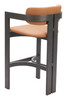 Shaili Brown Fir Wood and Polyurethane Barstool