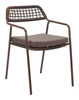 Rio Brown (Set of 2) Steel and Olefin Dining Chair for Outdoor Use
