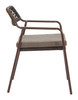 Rio Brown (Set of 2) Steel and Olefin Dining Chair for Outdoor Use