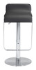 Equino Black Steel and Polyurethane Swivel Height-Adjustable Barstool