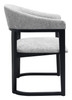 Anasa Gray Rubberwood and Polyester Dining Chair