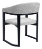 Anasa Gray Rubberwood and Polyester Dining Chair