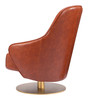 Withby Brown Steel and Polyurethane Swivel Accent Chair