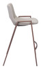 Desi Beige & Walnut (Set of 2) Steel and Polyurethane Counter Stool
