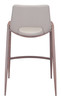 Desi Beige & Walnut (Set of 2) Steel and Polyurethane Counter Stool