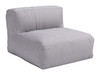 Luanda Gray Olefin and Textilene Middle Chair for Outdoor Use