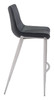 Magnus Black & Silver (Set of 2) Stainless Steel and Polyurethane Barstool