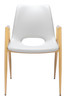 Desi White & Gold (Set of 2) Steel and Polyurethane Dining Chair