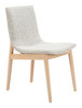 Raha Gray & Whitewashed (Set of 2) Rubberwood and Polyester Dining Chair