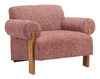 Verity Copper Ash Wood and Polyester Accent Chair