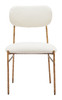 Sydhavnen Cream & Gold Steel and Polyester Dining Chair