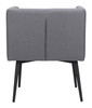 Horbat Gray Steel and Polyester Dining Chair