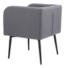 Horbat Gray Steel and Polyester Dining Chair
