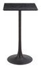 Valleta Black Steel Square Bar Table