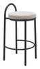 Sisal Beige Tweed (Set of 2) Steel and Polyester Counter Stool