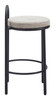 Sisal Beige Tweed (Set of 2) Steel and Polyester Counter Stool