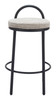 Sisal Beige Tweed (Set of 2) Steel and Polyester Counter Stool