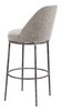 Nordhavn Gray Steel and Polyester Swivel Barstool