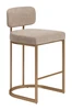 Velar Beige & Bronze (Set of 2) Steel and Polyurethane Counter Stool