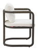 Ciel Ivory (Set of 2) Aluminum and Polyester Dining Chair for Outdoor Use